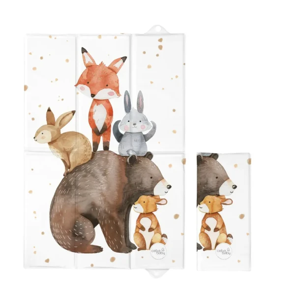 CEBA Podložka prebaľovacia cestovná (60x40) Basic Forest Friends