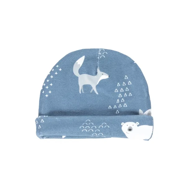 ENIE BABY Čiapka detská s ohybom Bear and Fox chlapec 9-12m