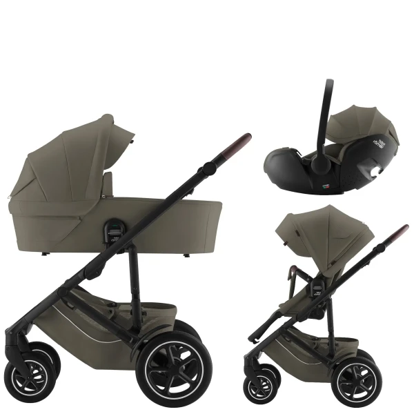 BRITAX Set Kočík Smile 5Z + hlboká vanička + autosedačka Baby-Safe Pro Lux, Urban Olive