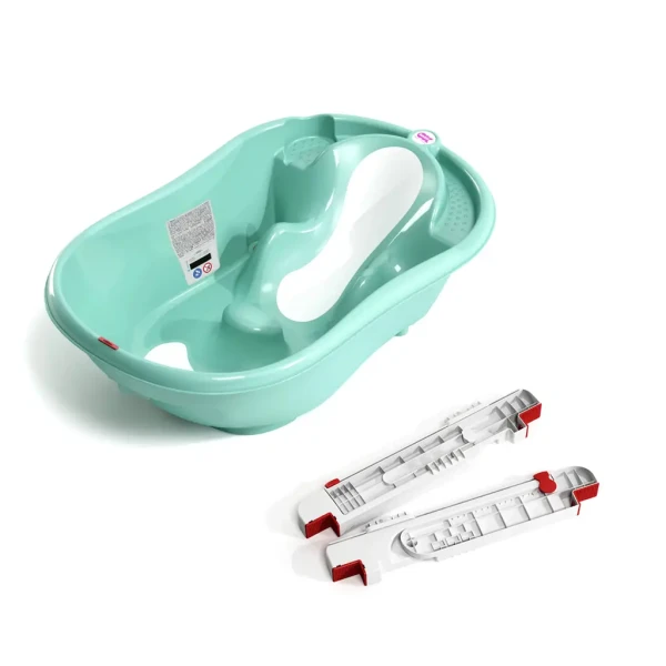 OK BABY SET Vanička rastúca protišmyková Onda Evolution 0–12m Sky blue + Lišty podporné na vaňu
