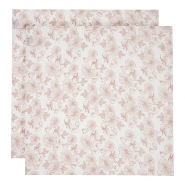 Witlof for Kids mušelínová plienka 65 x 65 cm, 2 ks Flower Powder