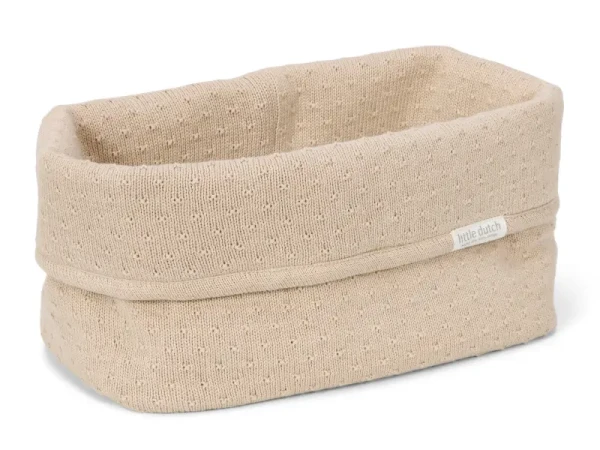 Little Dutch Košík pletený veľký Pure Soft Beige