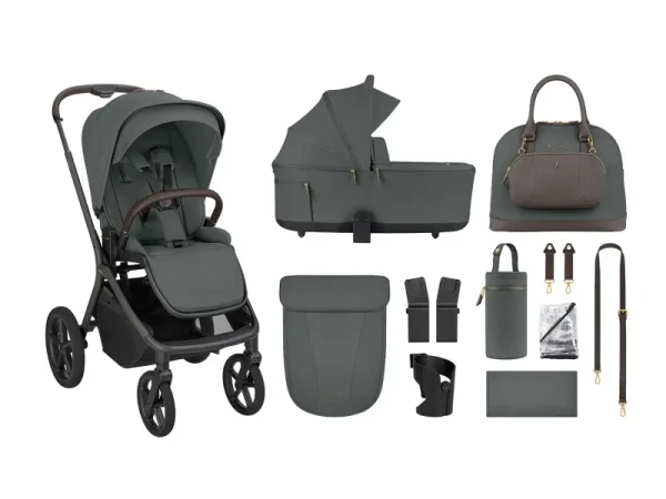 KikkaBoo Kočík 2v1 Goya Platinum Olive