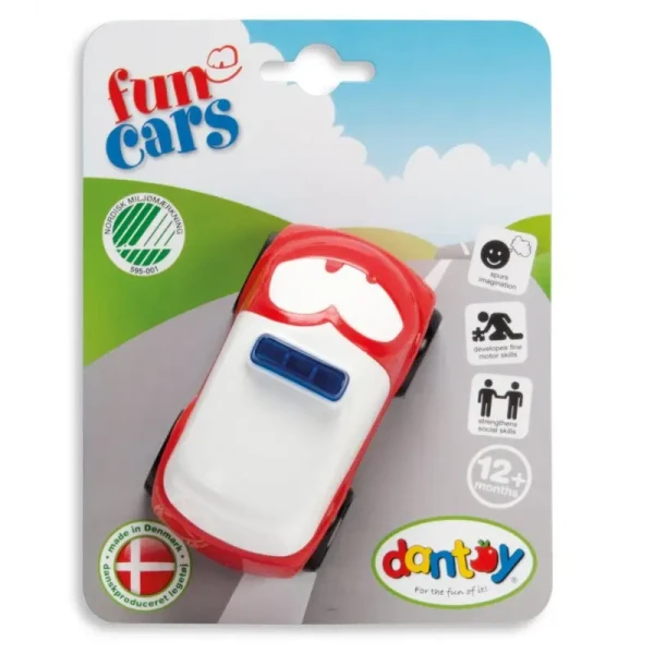 DANTOY Fun Cars sanitka oranžová 1ks 12m+