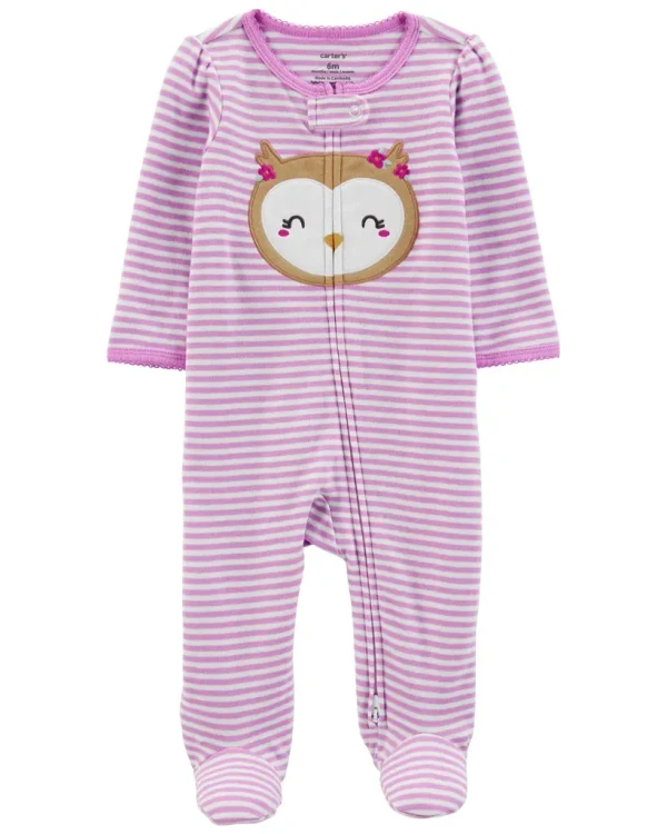 CARTER'S Overal na zips Sleep&Play Owl Purple dievča PRE, veľ. 46