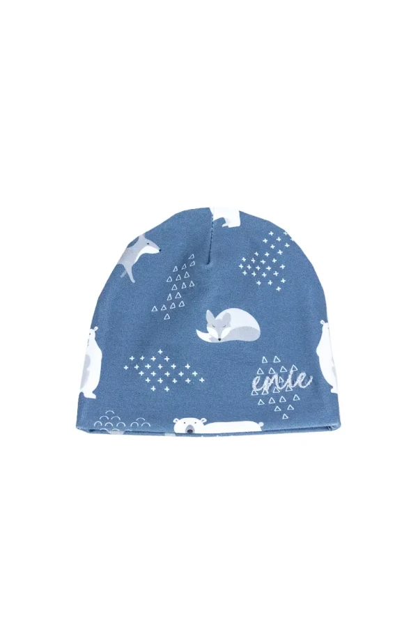ENIE BABY Čiapka detská Bear and Fox chlapec 0-3m
