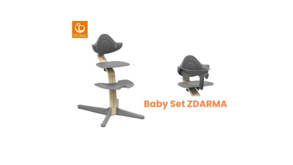 STOKKE® NOMI Stolička Grey+ Baby set ZDARMA
