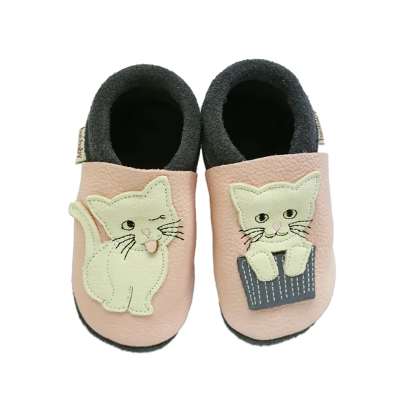 Baobaby Soft Sole capáčky,classic CATŚ Kiss Pink, kočka růžová,S
