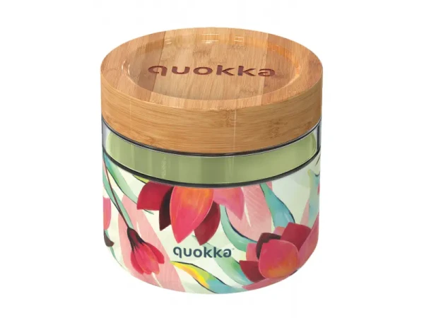 Quokka Sklenená nádoba na jedlo Deli Spring 820 ml