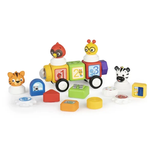 BABY EINSTEIN Connectables Hračka magnetické kocky s aktivitami Click &amp; Create 20 ks, 6m+