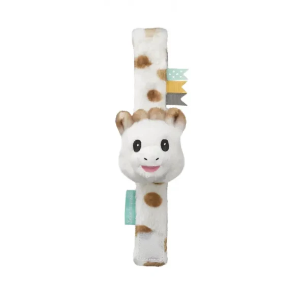 VULLI Pásik na ruku / nohu s plyšovou hrkálkou žirafa Sophie
