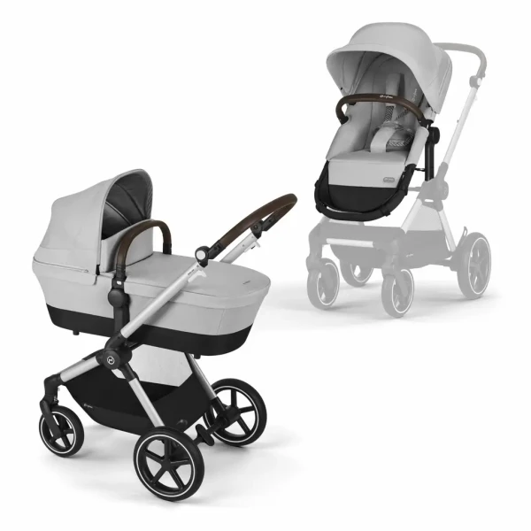 CYBEX EOS LUX Kombinovaný kočík Lava Grey - silver rám