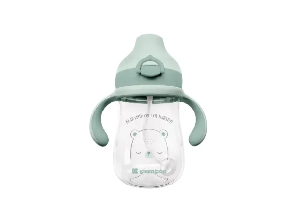 KikkaBoo Hrnček so silikónovým náustkom 300ml 6m+ Bear with me Mint