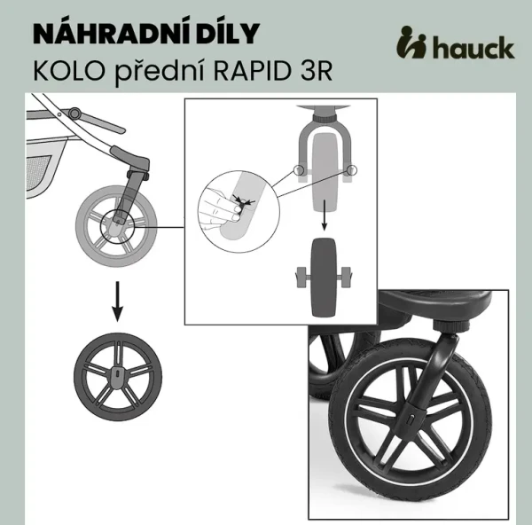 Hauck KOLO predné RAPID 3 BLACK