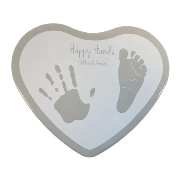 Happy Hands 2D Heart Silver/White