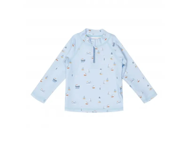 Little Dutch Plavecké tričko dlhý rukáv Námornícky záliv Blue 98/104
