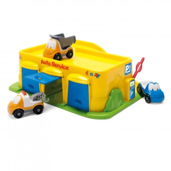 DANTOY Fun Cars autoservis s 3 autíčkami 4ks 12m+