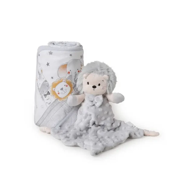 INTERBABY SET - OSUŠKA froté 100x100 SAFARI + PRÍTULKA - sivá