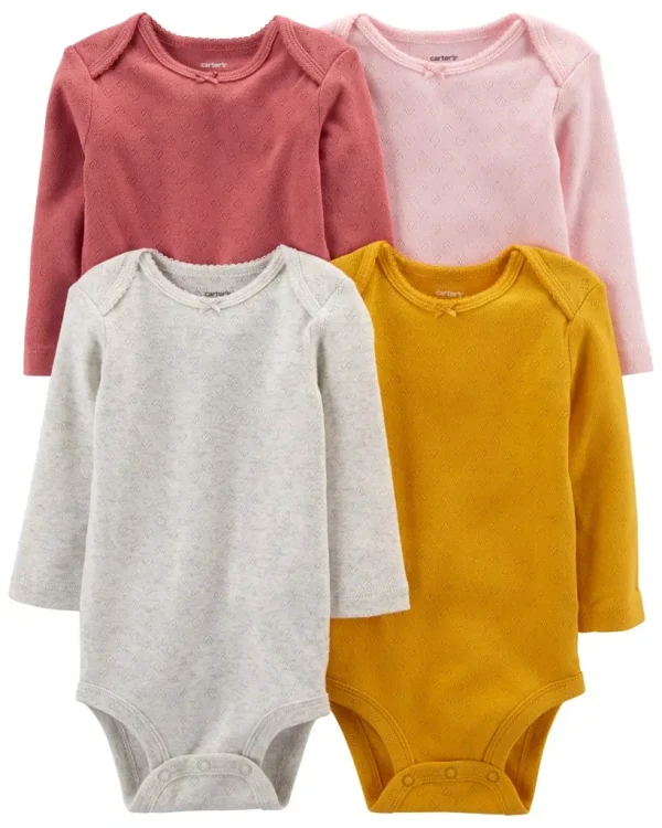CARTER'S Body dl. rukáv Multicolour dievča 4ks 3m