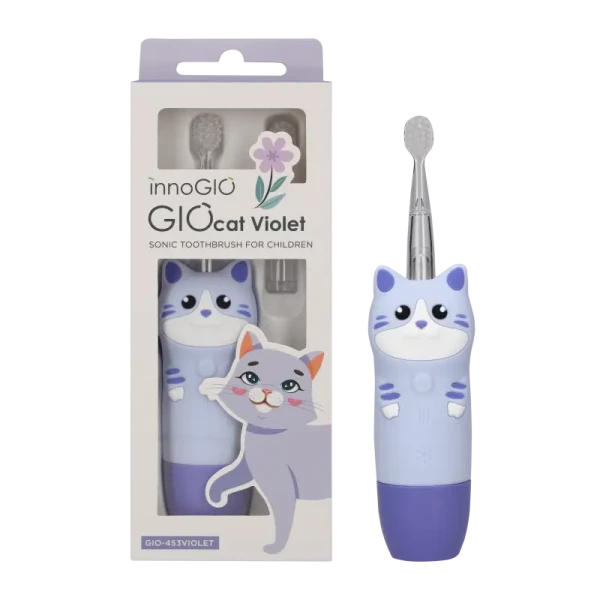 innoGIO Elektronická sonická zubná kefka GIOcat Violet