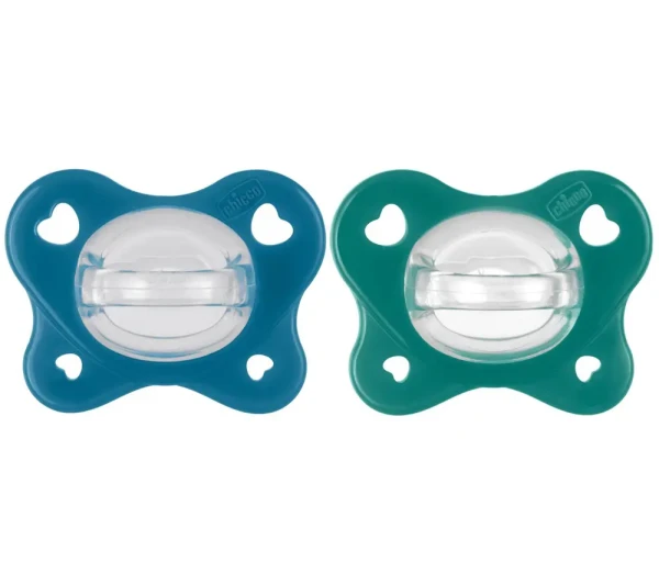 CHICCO Cumlík Physio Dual Soft silikónový chlapec 16-36m, 2 ks