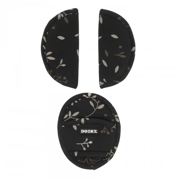 Dooky Chránič pásu Universal Pads Romantic Leaves Black