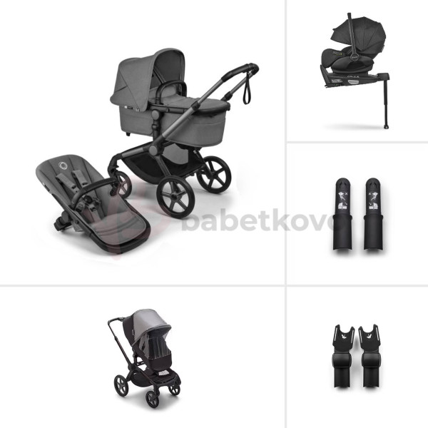 Bugaboo Fox 5 RENEW TRIO BUNDLE Graphite/Moon grey-Moon Grey