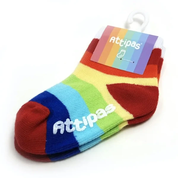 ATTIPAS Ponožky Socks Rainbow AR03 White veľ.19