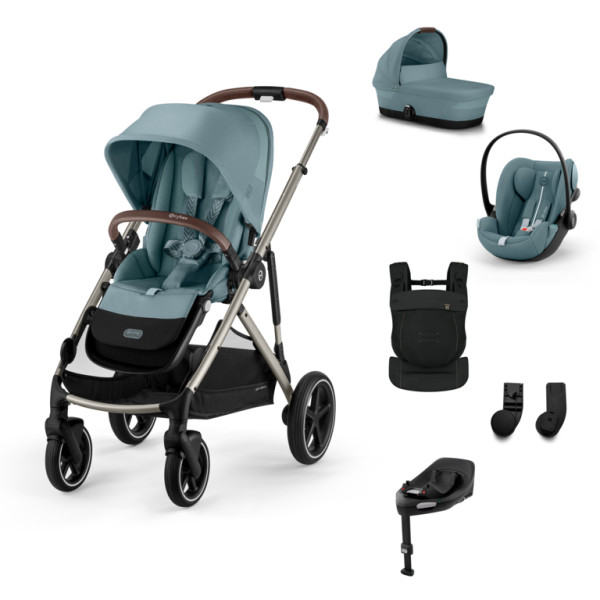 Cybex Gazelle S BUNDLE SET M + nosič AMYA 2026 -  Stormy Blue - Taupe Rám