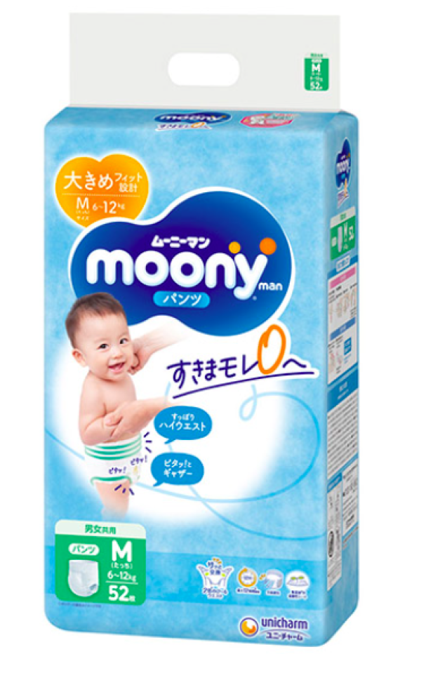 Moony Japonské Detské nohavičky Moony Air Fit “M
