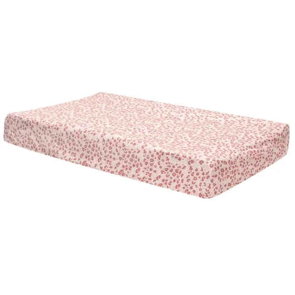 Bébé-Jou Jersey návlek na malú podložku Leopard Pink, 75x45