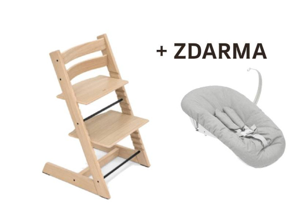 Stolička Stokke Tripp Trapp Oak Natural+ newborn set ZDARMA