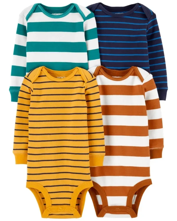 CARTER'S Body dl. rukáv Stripes chlapec 4ks NB /veľ.56
