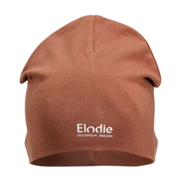 Elodie Details Bavlnená čiapka LOGO Beanies - Burned Clay 0-6 mes