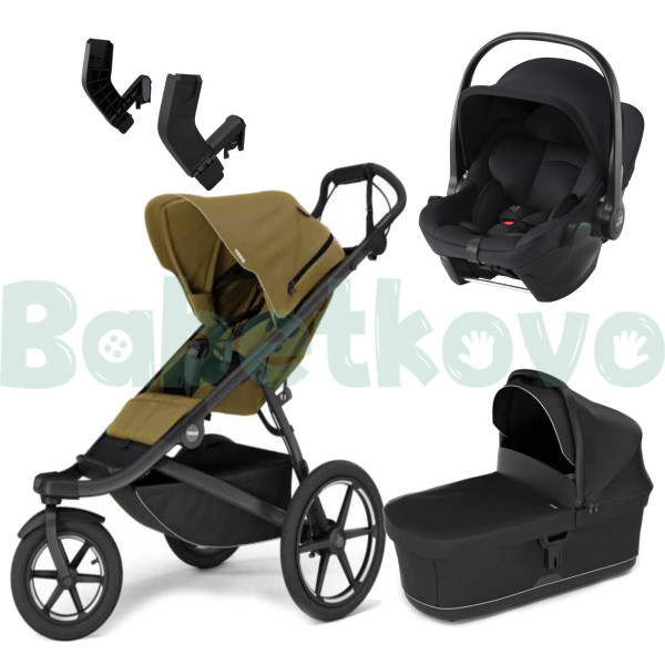 Thule Urban Glide 3 zvýhodnený set Nutria Green