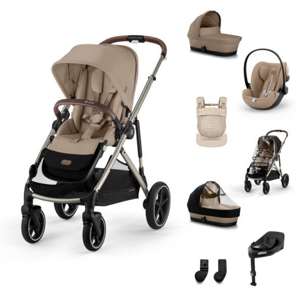 Cybex Gazelle S BUNDLE SET XL + nosič AMYA 2026 -  Almond Beige - Taupe Rám