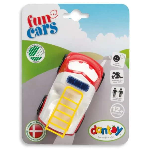 DANTOY Fun Cars hasičské auto červené 1ks 12m+