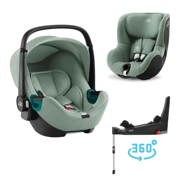 BRITAX RÖMER Autosedačka set Baby-Safe 3 i-Size+Flex Base 5Z+Autosedačka Dualfix 3 i-Size, Jade Green