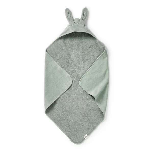 Elodie Details Osuška s kapucňou - Mineral Green Bunny