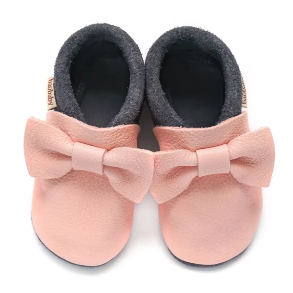 Baobaby Soft Sole capáčky,Pirouettes Pink, světle růžová,mašle, L