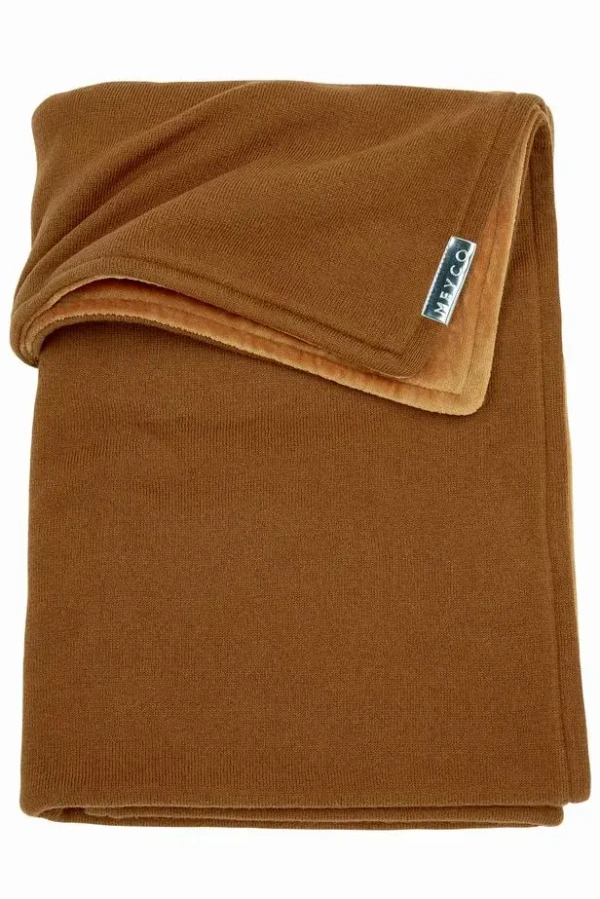 Meyco Basic zamatová deka Knit - Camel