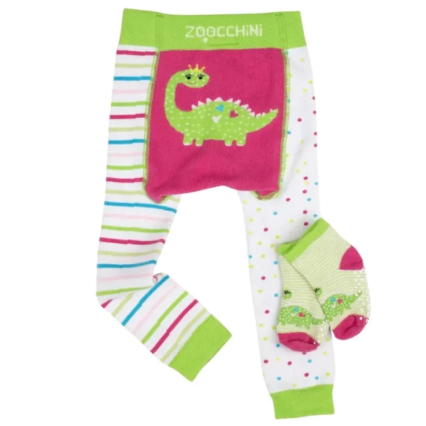 Zoocchini Set legínky a ponožky Dinosaurus Dai 6 - 12 m