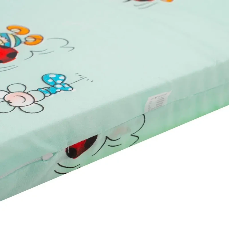 NEW BABY Detský penový matrac 120x60 zelený - rôzne obrázky