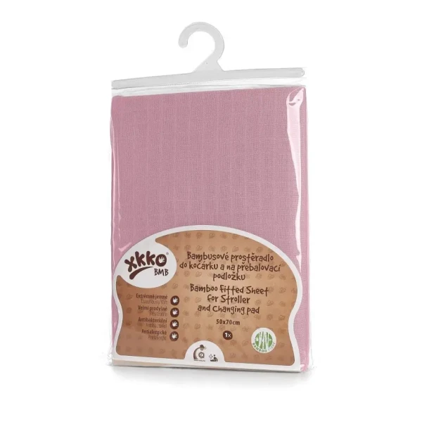 XKKO BMB Bambusové prestieradlo 50x70 - Baby Pink