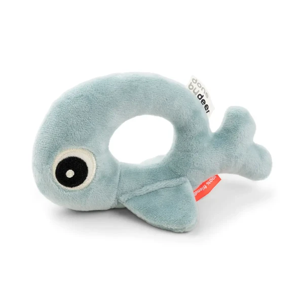 DONE BY DEER Krúžkové chrastítko Wally - modré