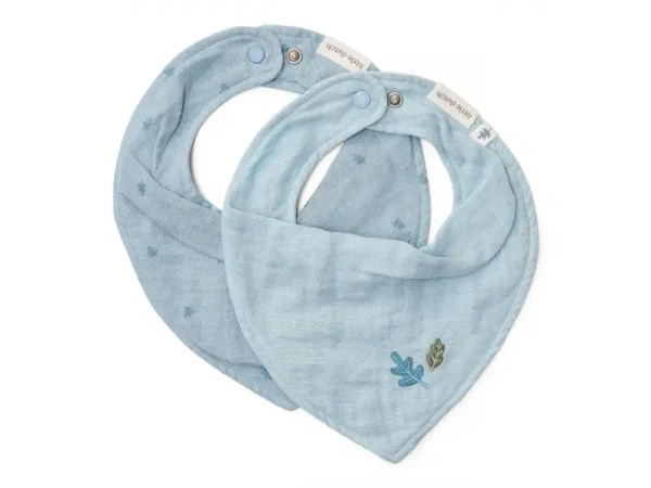 Little Dutch Podbradník bandana 2 ks Pure Denim Blue