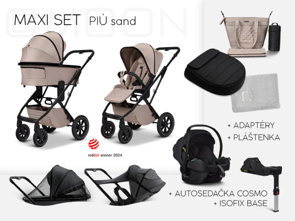 MOON PIÚ Maxi set Black chrome - SAND