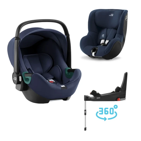 BRITAX RÖMER Autosedačka set Baby-Safe 3 i-Size+Flex Base 5Z+Autosedačka Dualfix 3 i-Size, Indigo Blue