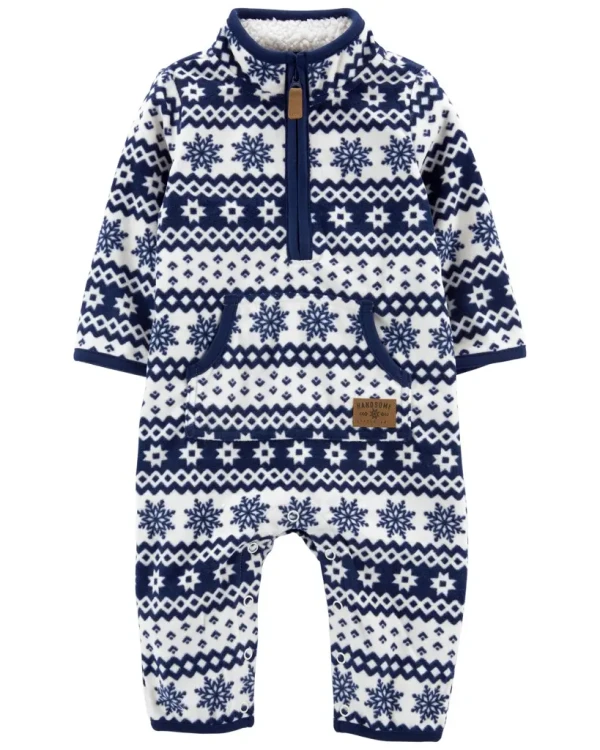 CARTER'S Overal bez nožičiek prechodný Blue White chlapec NB /veľ.56