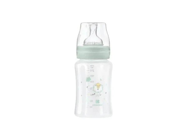 KikkaBoo Dojčenská fľaša 240ml 3m+ Jungle King Mint